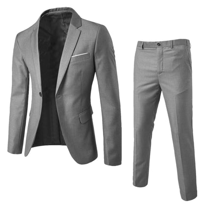 Dwuczęściowy Garnitur Biznesowy Profesjonalny Formalny Slim Fit Idealny na Wszystkie Pory Roku
