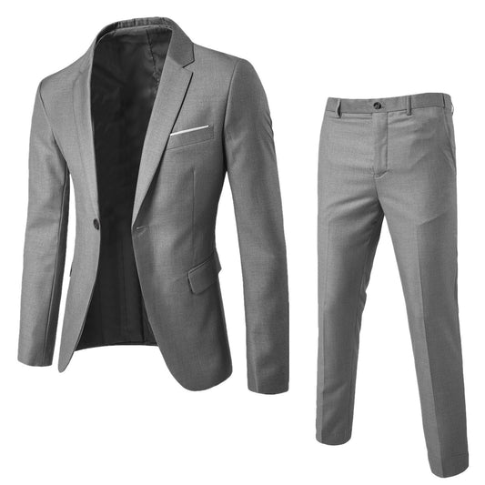 Dwuczęściowy Garnitur Biznesowy Profesjonalny Formalny Slim Fit Idealny na Wszystkie Pory Roku