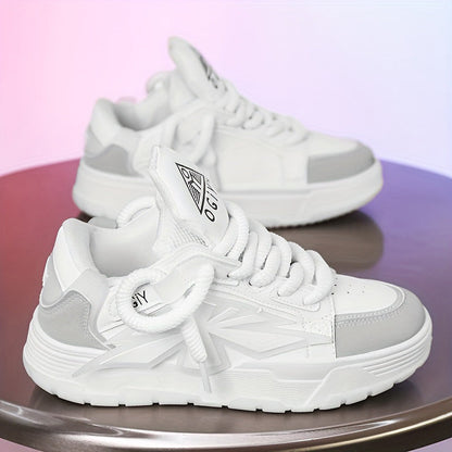 Męskie sneakersy na grubej podeszwie z syntetyczną skórzaną cholewką | Idealne na wiosnę, lato i jesień
