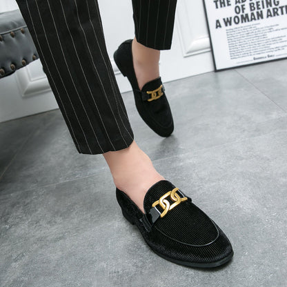 Męskie Buty Plus Size ze Skóry i Sztruksu z Szpiczastym Noskiem I Idealne na Każdą Porę Roku