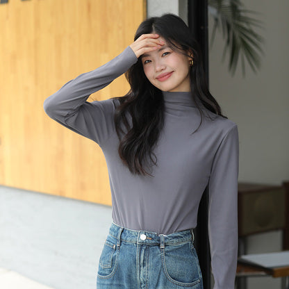 Sweter z Długimi Rękawami i Średnim Kołnierzem Slim Fit | Idealny na Jesień