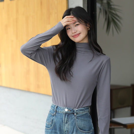 Sweter z Długimi Rękawami i Średnim Kołnierzem Slim Fit | Idealny na Jesień