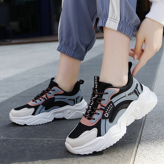 Buty Sportowe z Grubą Podeszwą i Siateczką | Idealne na Wiosnę i Lato