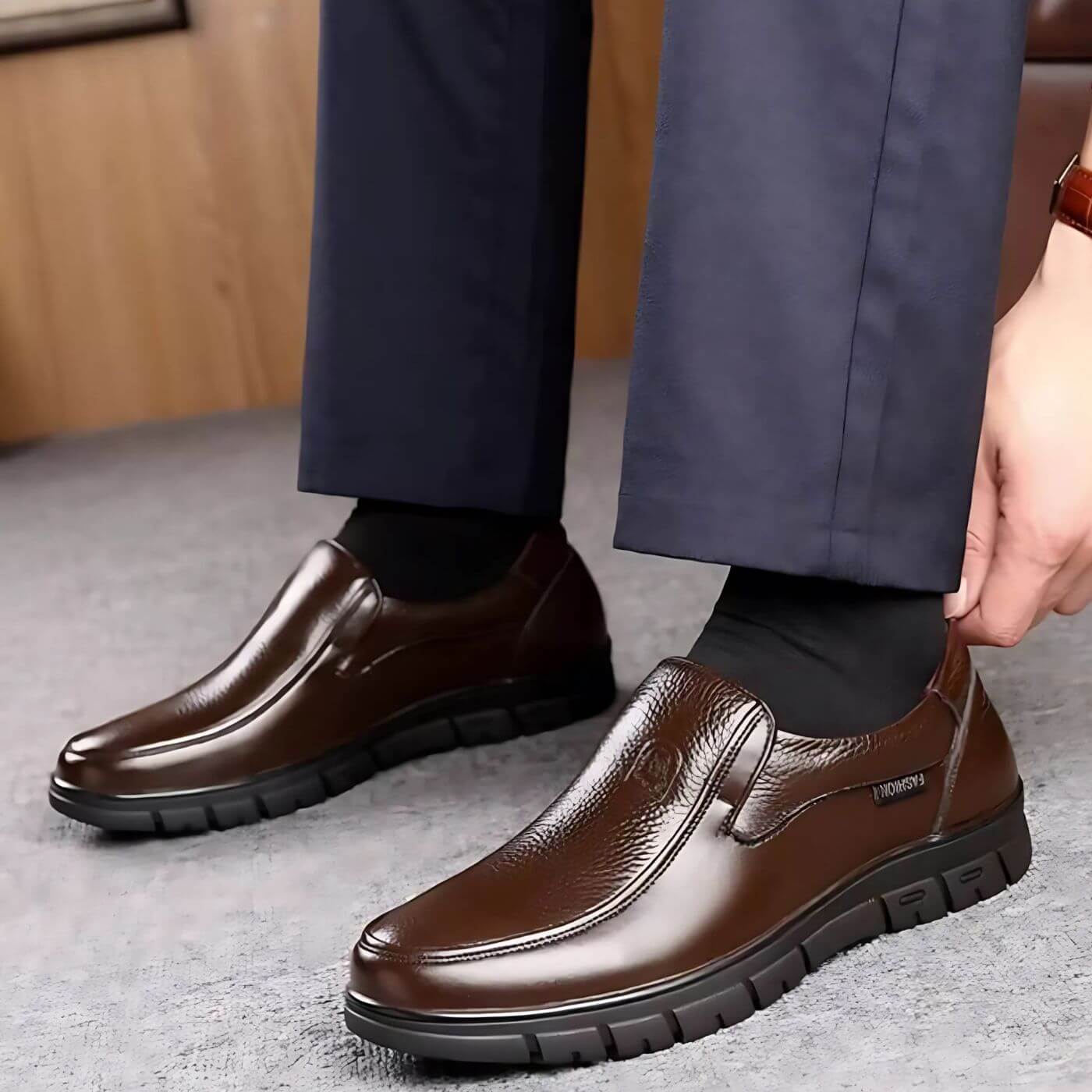 Buty Męskie do Chodzenia z Wkładką Wspierającą Łuk Stopy