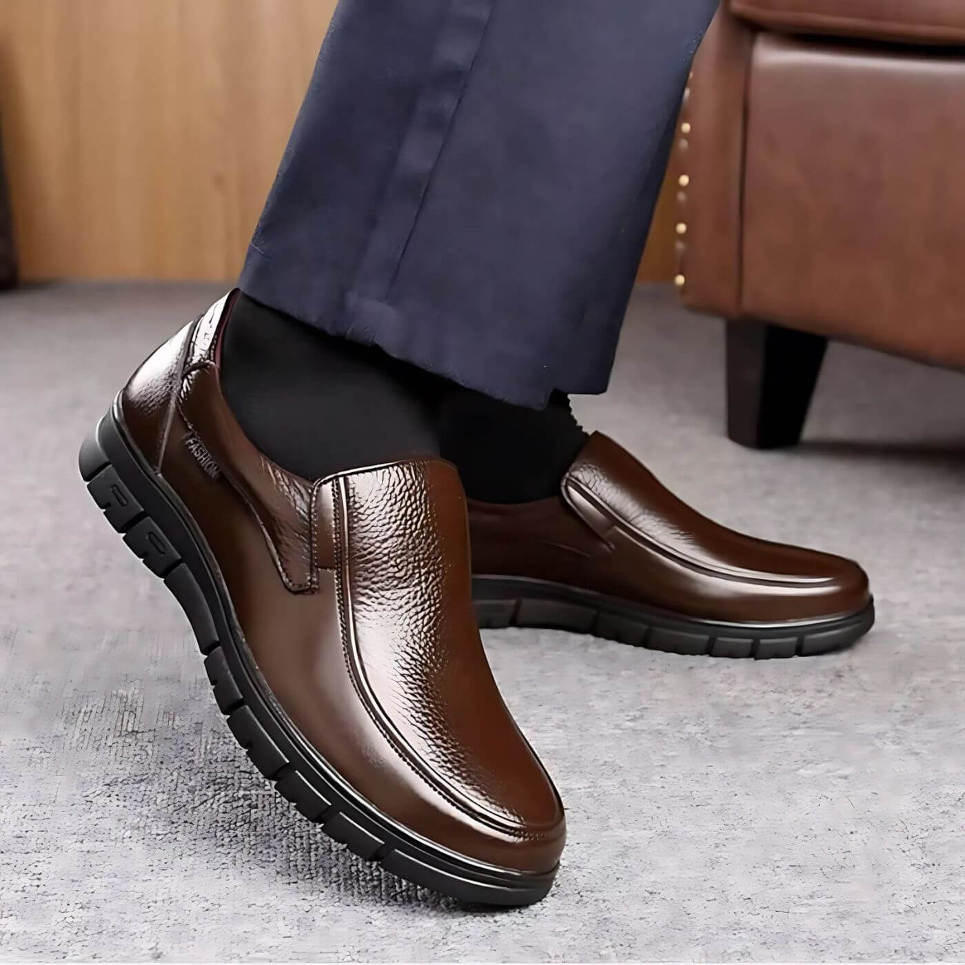 Buty Męskie do Chodzenia z Wkładką Wspierającą Łuk Stopy