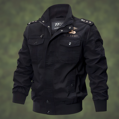Męska Bomberka na Co Dzień z Militaria Inspirowanymi Detalami