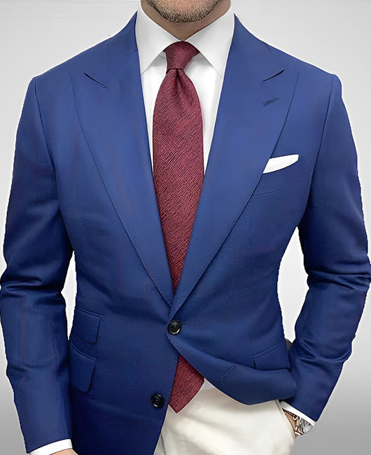 Damska Wiosenna Marynarka Slim Fit w Paski z Dwoma Guzikami