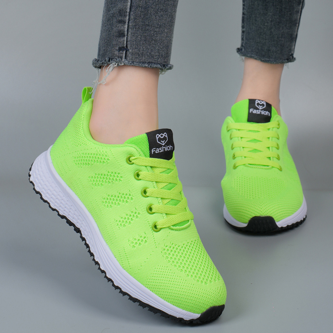 Damskie Sneakersy Dzianinowe z Oddychającą Cholewką i Amortyzującą Podeszwą