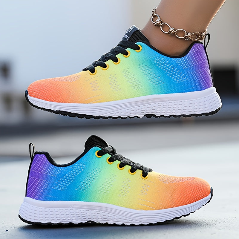 Damskie Sneakersy Dzianinowe z Oddychającą Cholewką i Amortyzującą Podeszwą
