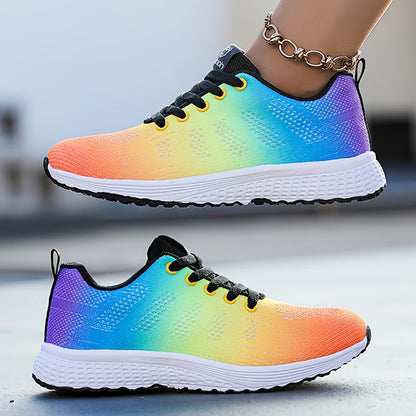 Damskie Sneakersy Dzianinowe z Oddychającą Cholewką i Amortyzującą Podeszwą