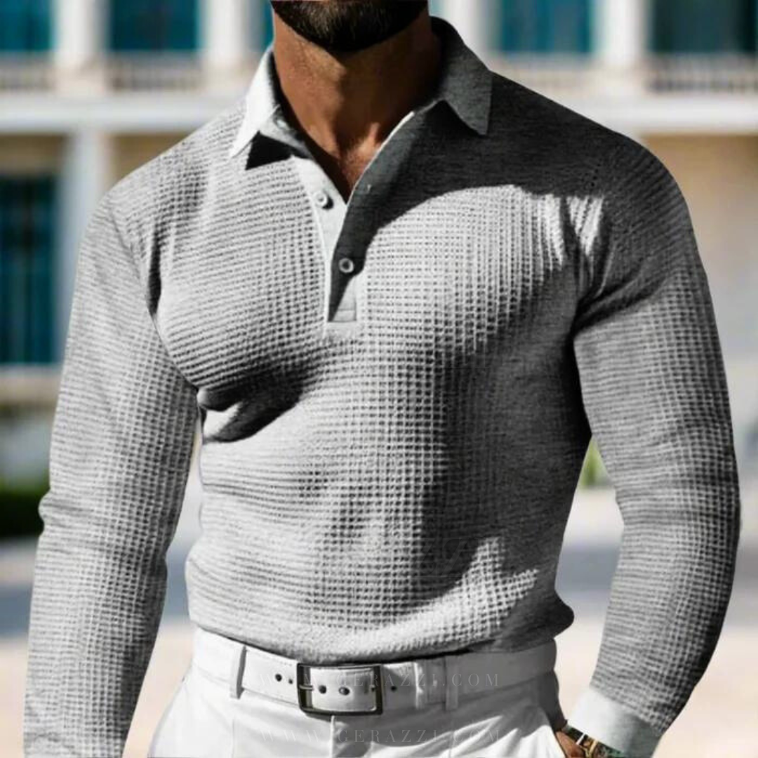 Wyrafinowany Sweter Polo z Plecionki