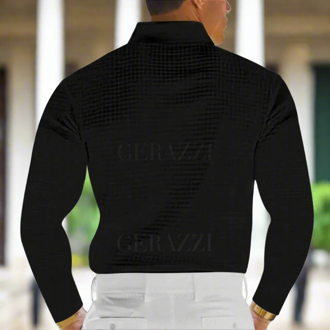 Wyrafinowany Sweter Polo z Plecionki