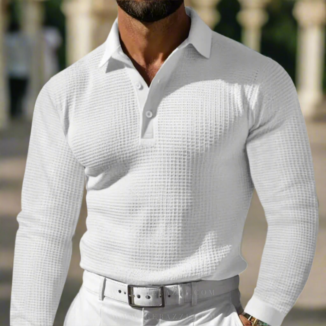 Wyrafinowany Sweter Polo z Plecionki