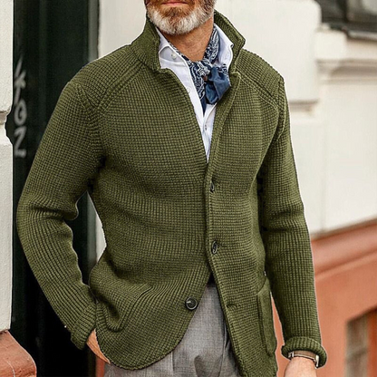 Sweter Rozpinany z Dzianiny o Luźnym Kroju I Idealny na Jesień i Zimę