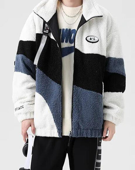 Stylowa Kurtka Fleece dla Mężczyzn z Zamek i Kieszeniami