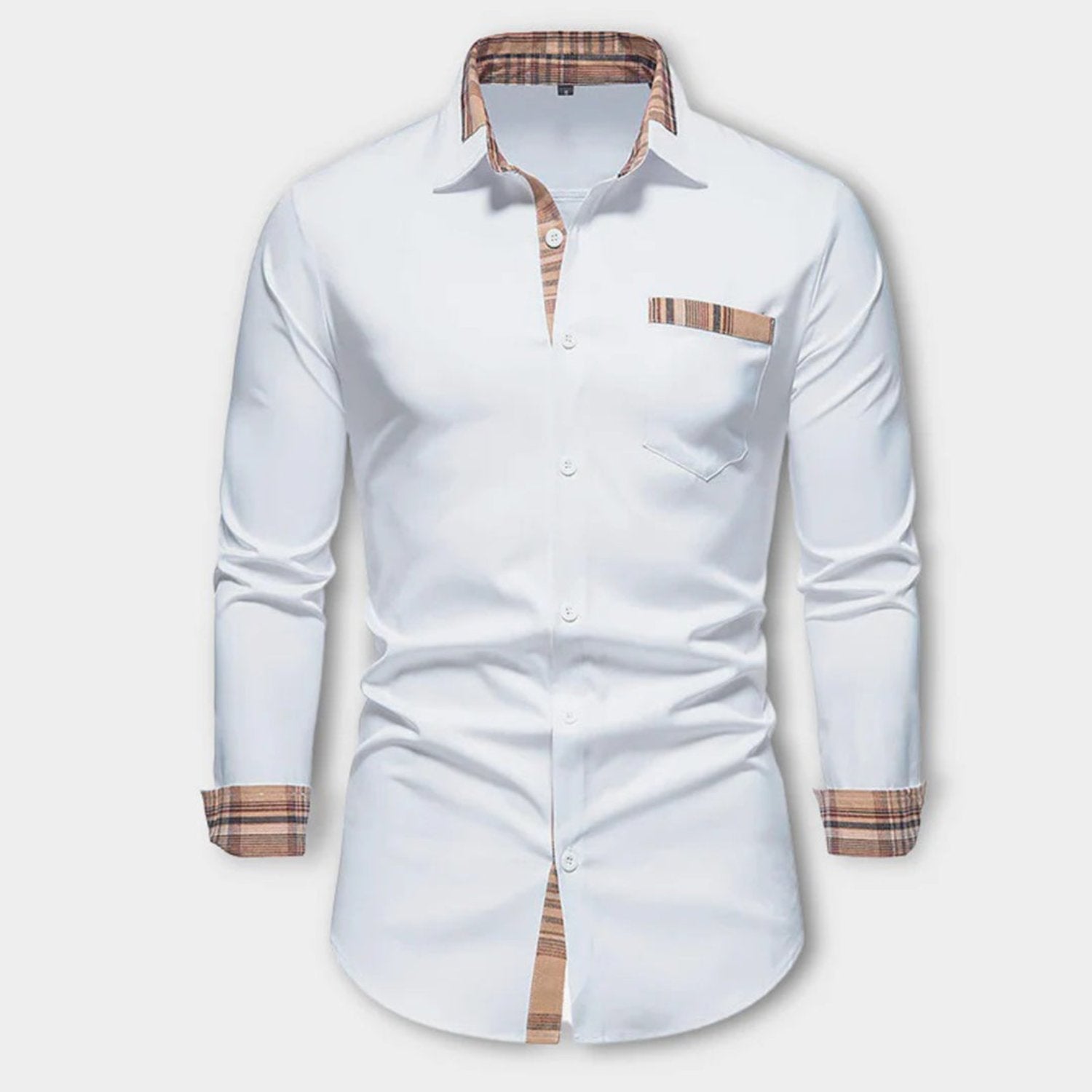 Męska Koszula Slim Fit z Długimi Rękawami
