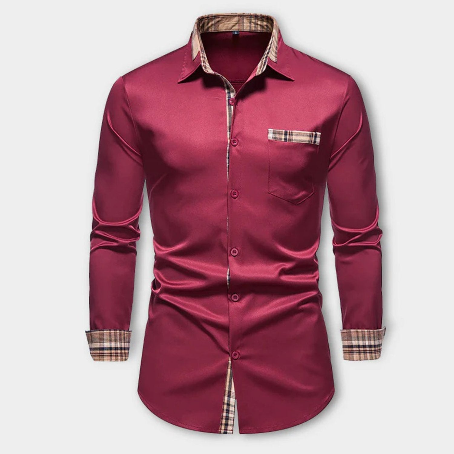 Męska Koszula Slim Fit z Długimi Rękawami