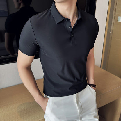 Męska Koszulka Bezszwowa Jednokolorowa Slim Fit