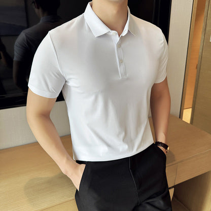 Męska Koszulka Bezszwowa Jednokolorowa Slim Fit