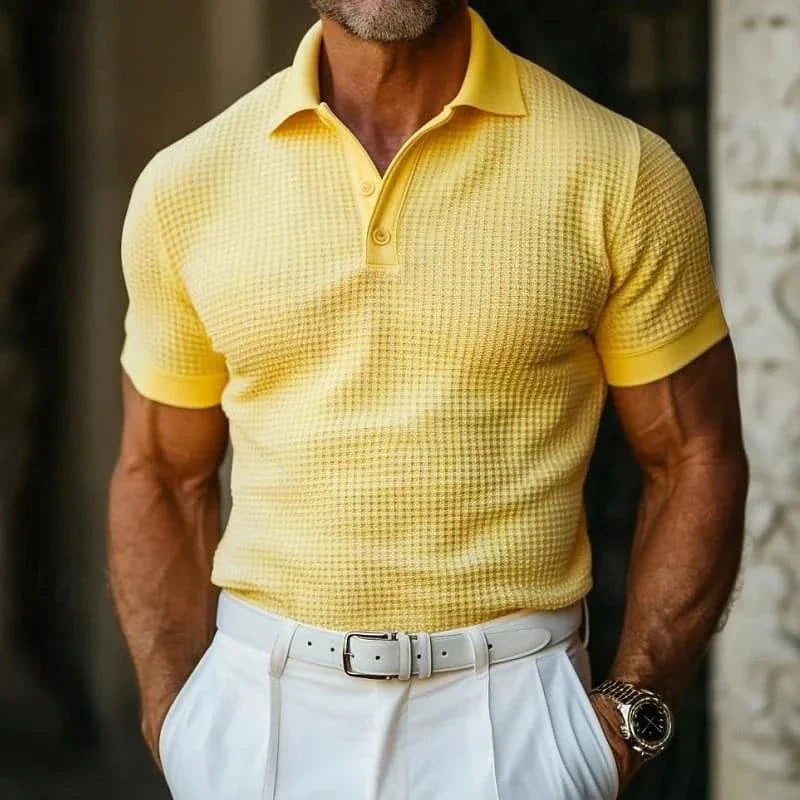 Męska Koszulka Polo z Kołnierzykiem Button-Down