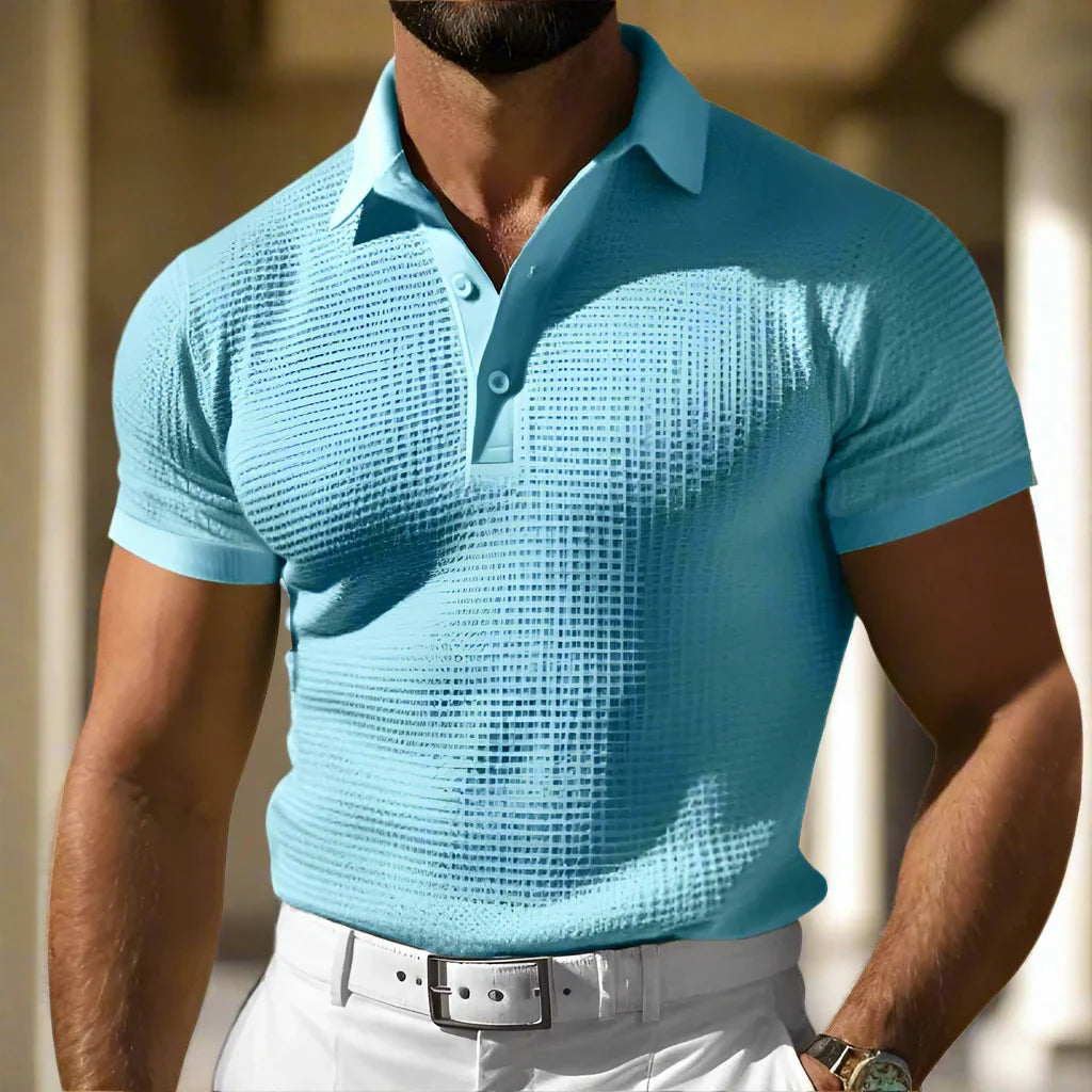 Męska Koszulka Polo z Kołnierzykiem Button-Down