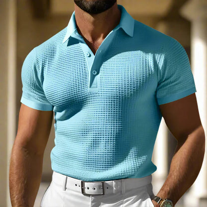 Męska Koszulka Polo z Kołnierzykiem Button-Down