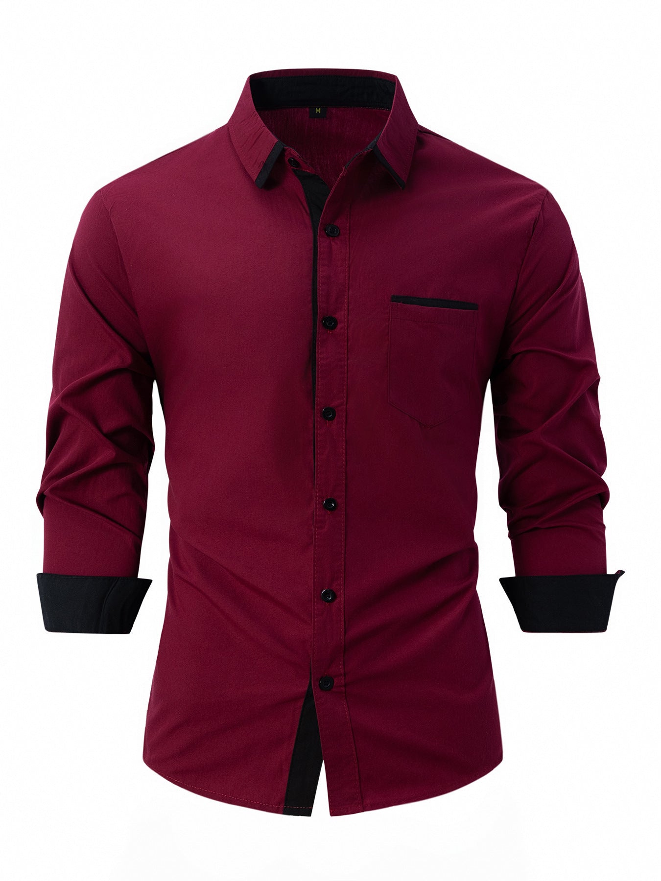 Męska Wiosenna Koszula Biznesowa Slim Fit w Paski z Długim Rękawem