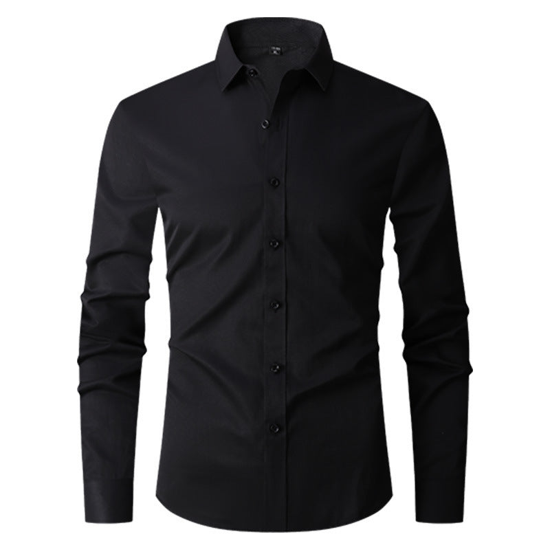 Męska Wiosenna Koszula Slim Fit z Długim Rękawem i Wzorem Kolor Block