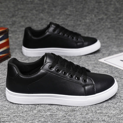 Męskie Buty z PU Skóry z Wiązaniem i Wtryskiwaną Podeszwą PVC