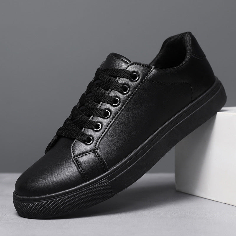 Męskie Buty z PU Skóry z Wiązaniem i Wtryskiwaną Podeszwą PVC