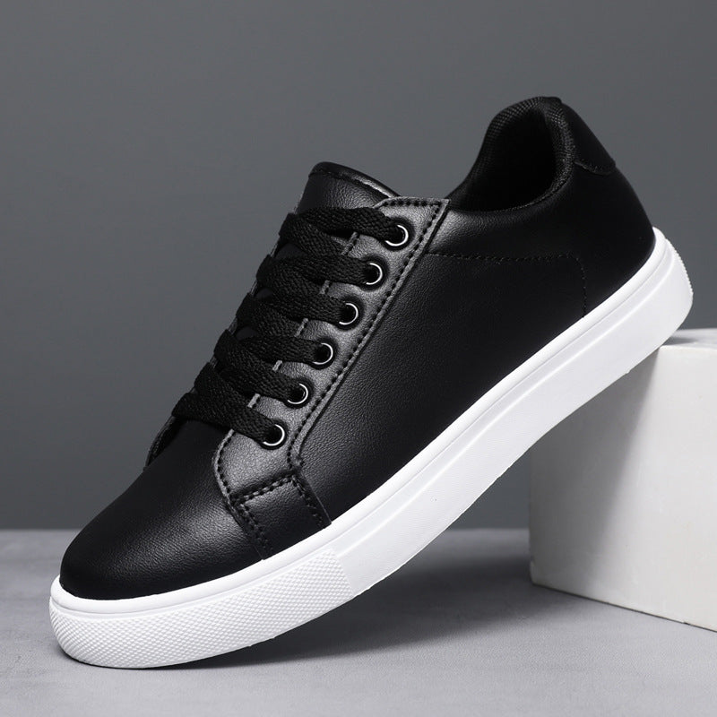 Męskie Buty z PU Skóry z Wiązaniem i Wtryskiwaną Podeszwą PVC