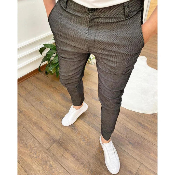 Męskie Spodnie o Kroju Skinny ze Stylem Biznesowym