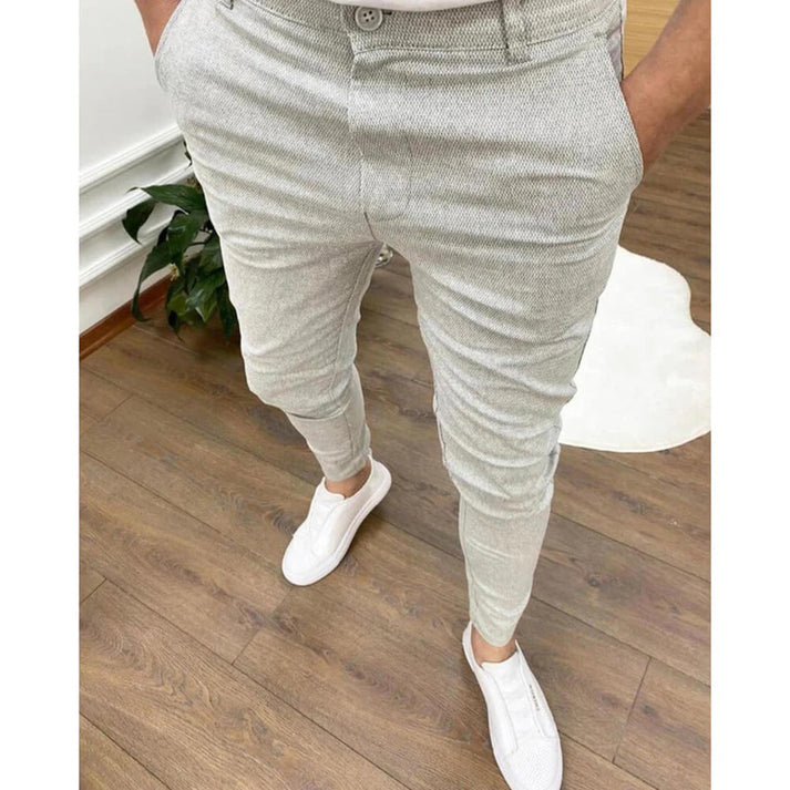 Męskie Spodnie o Kroju Skinny ze Stylem Biznesowym
