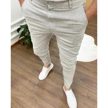 Męskie Spodnie o Kroju Skinny ze Stylem Biznesowym