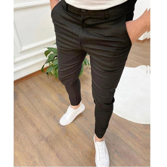 Męskie Spodnie o Kroju Skinny ze Stylem Biznesowym