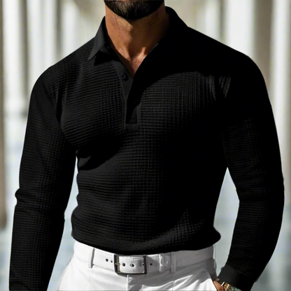 Wyrafinowany Sweter Polo z Plecionki