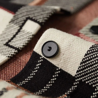 Geometriczny Kamuflażowy Sweter z Długim Rękawem Idealny na Wiosnę i Jesień