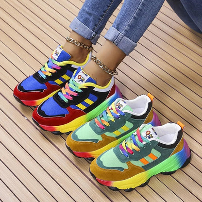 Katarzyna - Kolorowe Sneakersy Casual