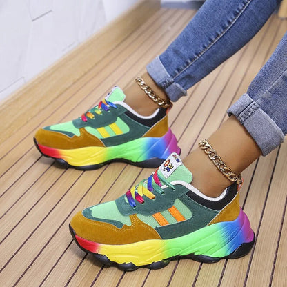 Katarzyna - Kolorowe Sneakersy Casual