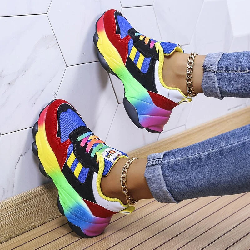 Katarzyna - Kolorowe Sneakersy Casual
