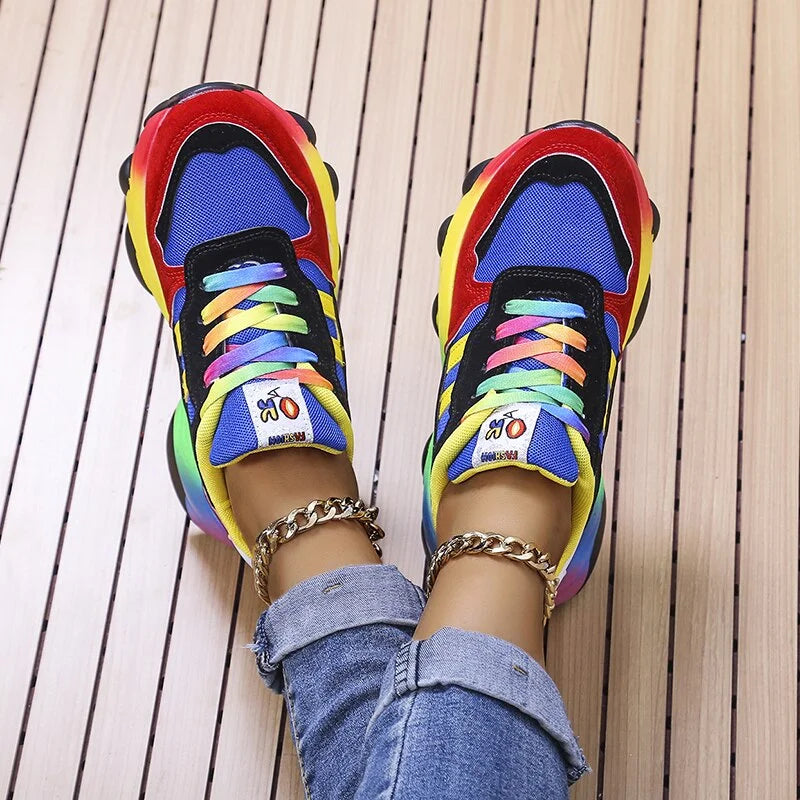 Katarzyna - Kolorowe Sneakersy Casual