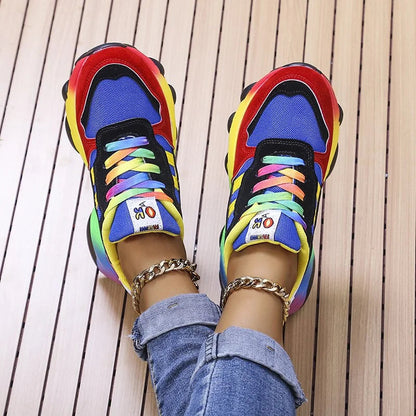 Katarzyna - Kolorowe Sneakersy Casual