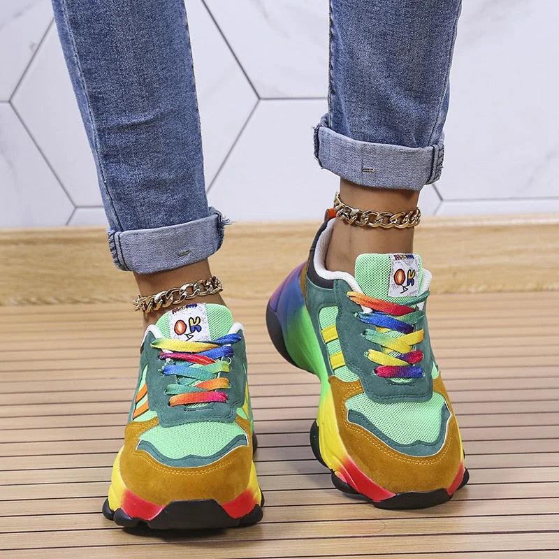Katarzyna - Kolorowe Sneakersy Casual