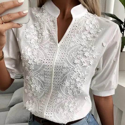 Katarzyna – Elegancka Biała Bluzka
