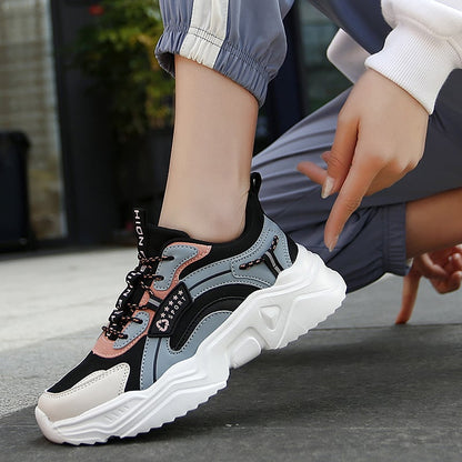 Buty Sportowe z Grubą Podeszwą i Siateczką | Idealne na Wiosnę i Lato