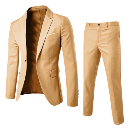 Dwuczęściowy Garnitur Biznesowy Profesjonalny Formalny Slim Fit Idealny na Wszystkie Pory Roku