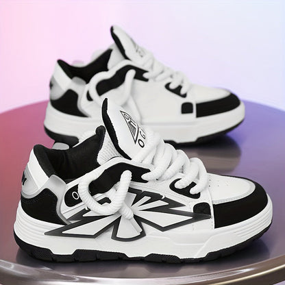 Męskie sneakersy na grubej podeszwie z syntetyczną skórzaną cholewką | Idealne na wiosnę, lato i jesień
