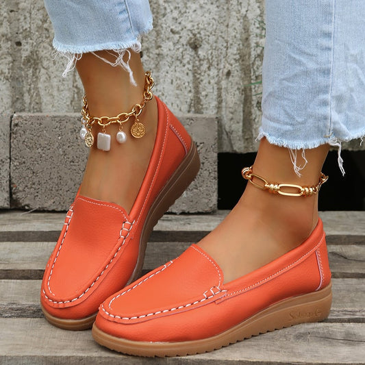 Loafersy z Ekoskóry z Gumową Podeszwą Idealne na Wiosnę