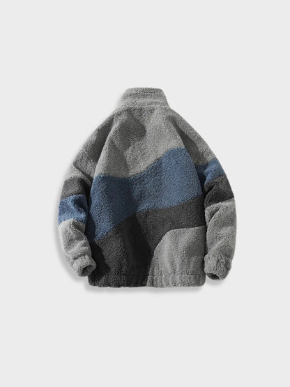 Stylowa Kurtka Fleece dla Mężczyzn z Zamek i Kieszeniami